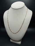 22 inch 3mm Figaro chain in 14K yellow gold, 7.2g, view 3 - Ott Family Jewelry