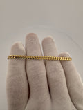 7" 10k Yellow Gold Cuban 4mm 8.5g