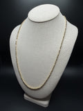 24" 10K Diamond Cut Moon Bead Chain 3mm 10.5g