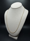 24" 14K Yellow Gold Diamond Cut Moon Bead 2mm 7.2g