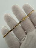 8" 14K Yellow Gold Cuban 2.5mm 4.5g