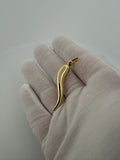 2" 14K Yellow Gold Italian Horn 5.3mm Bail 2.0g