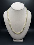 8mm Moissanite Cuban Chain, 13.8ctw D VVS1, GRA Certified, Gold Over 925 Silver, 22" (65.4g)