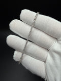 7.25" Platinum 3ctw VS/VVS Lab Diamond Tennis Bracelet 2.3mm 11.3g