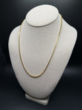 20" 14K Yellow Gold Rounded Box 3mm 9.1g