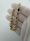 8" 14K Yellow Gold Rope 6mm 7.23g