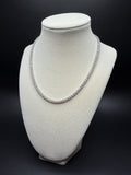 16" Silver 9ctw Moissanite Tennis Chain 3mm 20.1g