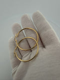40mm x 2mm 14K yellow gold hoop earrings, 2.8g – Ott Family Jewelry (3)