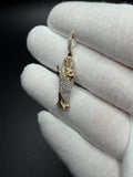 1.5" 10K St. Jude 1/3ctw Natural Diamond Pendant 5mm Bail 2.5g