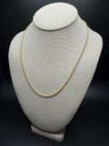 20" 14K Yellow Gold Rolo Link 3mm 5.3g
