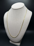 24" 14K Yellow Gold Cuban Chain 2.5mm 11.22g