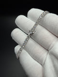 7.25" Silver 7ctw VS/VVS Lab Diamond Tennis Bracelet 3.3mm 9.0g