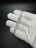 7.25" Silver 10ctw E-F VS/VVS Lab Diamond Tennis Bracelet 9.7g
