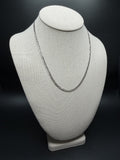 18 inch 3.5mm curb chain in 14K white gold, 5.43g, view 3 - Ott Family Jewelry