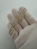 22" 14K Yellow Gold Figaro 2mm 3.93g