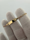 6" 3mm 14K yellow gold Figaro baby ID bracelet, 2.8g – Ott Family Jewelry (3)