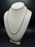 22" 14K Yellow Gold Foxtail Franco 3mm 14.1g