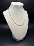 16" 14K Yellow Gold Cuban Chain 2mm 5.5g