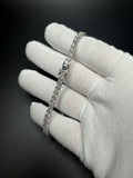 8" Silver 9ctw VS/VVS Lab Diamond Tennis Bracelet 4mm 14.0g