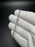 7" 14k Yellow Gold 5ctw+ F VS1 Lab Diamond Tennis Bracelet EGL Certified 6.5g