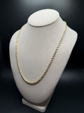 14K 8mm Handmade Solid Rope Chain