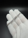 7" Silver 8ctw VS/VVS Lab Diamond Tennis Bracelet 4mm 11.8g