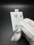 14k Yellow Gold 7mm Freshwater Pearl Studs 1.4g