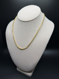 18" 14K Yellow Gold Foxtail Franco 3mm 12.15g