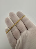 7" 10K Yellow Gold Cuban Bracelet 3mm 4.72g