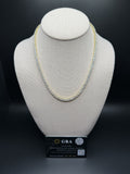 18" 4mm gold over silver moissanite tennis chain, 32.71ctw D VVS1, 25.4g – Ott Family Jewelry (2)
