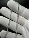 18" Silver 3ctw VS/VVS Lab Diamond Tennis Chain 2.4mm 11.3g