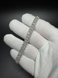8" Silver 6.5ctw VS/VVS Lab Diamond Cuban Link 8mm 21g