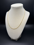 18" 14k Yellow Gold Rounded Box Chain 1.5mm 3.45g