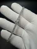 8" Silver 6.5ctw VS/VVS Lab Diamond Tennis Bracelet 3.3mm 12.9g