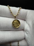1/20 oz Isle of Man Gold Angel Coin Pendant — .9999 Fine Gold in 14K Bezel