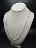 24" 14k Yellow Gold Rounded Box 2.5mm 8.56g