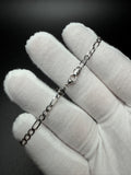 7.5" 14K White Gold Figaro 3mm 2.62g