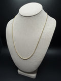 22" 14k Yellow Gold Foxtail Franco 2mm 3.93g