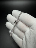 7" Silver Moissanite Tennis Bracelet 3mm 8.9g