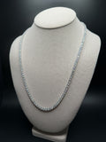 22" 44ctw Moissanite Silver Tennis Chain 4mm 38.0g