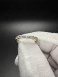Size 7 14k Yellow Gold 1/2ctw E-F VS/VVS Lab Diamond Half Eternity Band 2mm 1.9g
