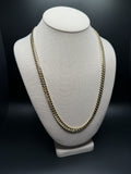 10K 7mm yellow gold handmade Miami Cuban link chain with box lock clasp