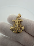 1.5" 14K Yellow Gold Mariner Cross/Crucifix 5.4mm Bail 3.5g