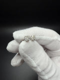6mm 10k White Gold 1/2ctw Natural Diamond Cluster Studs 0.95g