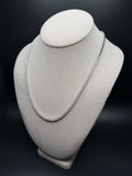 20 inch 3.4mm 16.5ctw VS/VVS lab diamond tennis chain in sterling silver, 31g, view 3 - Ott Family Jewelry