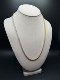 23" Gold Over Silver 1ctw Natural Diamond Tennis Chain 28.6g
