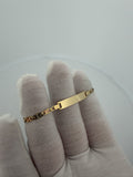 6" 14K Yellow Gold Tri-Color Valentino Baby ID Bracelet 3.5mm 4.05g