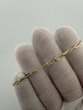 7 inch 3mm paperclip bracelet in 14K yellow gold, 1.12g, view 3 - Ott Family Jewelry