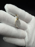 1" 10K Yellow Gold Hamsa 1/2ctw Natural Diamond Pendant 5.2mm Bail 2.3g