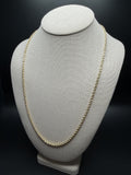 24" 14k Yellow Gold Rope 3mm 18.4g